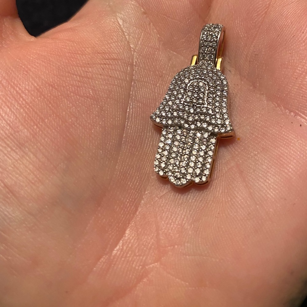 hand of fatima gold plated 925 silver sterling